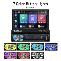 Car Radio GPS Navigation CarPlay 7" Retractable Screen - Golonzo -                                                                             