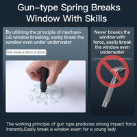 Car Safety Hammer Car Window Glass Breaker - Golonzo -                                                                             