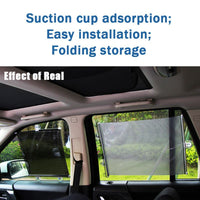 Car Sunshade Curtain Window - Black Cover Suction - Golonzo -                                                                             