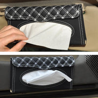 Car Tissue Box Towel Sets Car Sun Visor Tissue Box Holder Auto Interior Storage Decoration for  Car Accessories - Golonzo -                                                                             