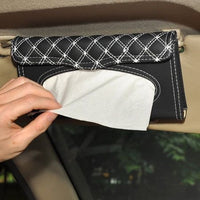 Car Tissue Box Towel Sets Car Sun Visor Tissue Box Holder Auto Interior Storage Decoration for  Car Accessories - Golonzo -                                                                             