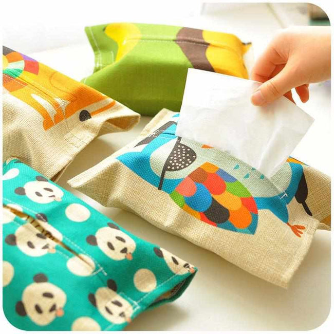 Cartoon Animal Pattern Tissue Box - Golonzo -                                                                             