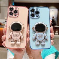 Cartoon Astronaut Bracket Phone Case for iPhone - Golonzo -                                                                             