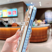 Cartoon Astronaut Bracket Phone Case for iPhone - Golonzo -                                                                             