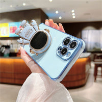 Cartoon Astronaut Bracket Phone Case for iPhone - Golonzo -                                                                             