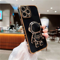 Cartoon Astronaut Bracket Phone Case for iPhone - Golonzo -                                                                             