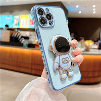 Cartoon Astronaut Bracket Phone Case for iPhone - Golonzo -                                                                             