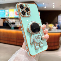 Cartoon Astronaut Bracket Phone Case for iPhone - Golonzo -                                                                             