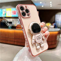 Cartoon Astronaut Bracket Phone Case for iPhone - Golonzo -                                                                             