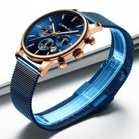 Casual Mesh Strap Fashion Quartz Watch For Mens - Golonzo -                                                                             