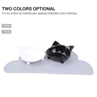 Cat-ShapedPet Tableware Pet Bowl For Feeder - Golonzo -                                                                             