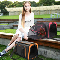 Fashion Breathable Pet Slings 1 Side Expandable Dog/Cat Carrier - Outdoor Pet Travel Bag - Golonzo -                                                                             