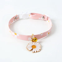 Cat Collar with Bell Floral Pattern Daisy Flower Adjustable Safety Breakaway Collars for Cats Kitten Summer - Golonzo -                                                                             