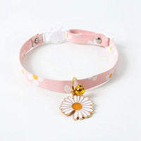 Cat Collar with Bell Floral Pattern Daisy Flower Adjustable Safety Breakaway Collars for Cats Kitten Summer - Golonzo -                                                                             