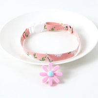 Cat Collar with Bell Floral Pattern Daisy Flower Adjustable Safety Breakaway Collars for Cats Kitten Summer - Golonzo -                                                                             