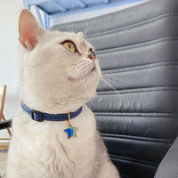 Cat Collars Safety Quick Release with Bell Adjustable Cat Collar with Star Pendant Soft Strong Nylon Strip for Cat - Golonzo -                                                                             