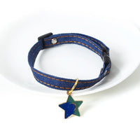 Cat Collars Safety Quick Release with Bell Adjustable Cat Collar with Star Pendant Soft Strong Nylon Strip for Cat - Golonzo -                                                                             