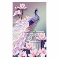 5D Peacock/Cat Diamond Embroidery Painting (with rhinestones need to be pasted) - Golonzo -                                                                             