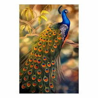 5D Peacock/Cat Diamond Embroidery Painting (with rhinestones need to be pasted) - Golonzo -                                                                             
