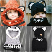 Cat Ear Kids Winter Wrap Scarf - Golonzo -                                                                             