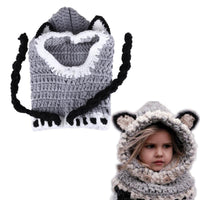 Cat Ear Kids Winter Wrap Scarf - Golonzo -                                                                             