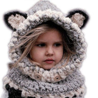 Cat Ear Kids Winter Wrap Scarf - Golonzo -                                                                             
