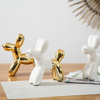 Ceramic Animal Balloon Dog Figurines - Golonzo -                                                                             