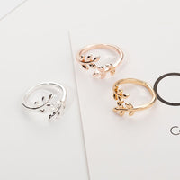 Charms Olive Tree Branch Ring - Golonzo -                                                                             