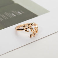 Charms Olive Tree Branch Ring - Golonzo -                                                                             
