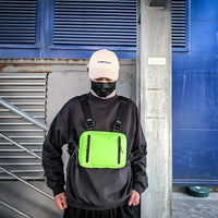 Chest Bag Fashion Double Rectangle Streetwear - Golonzo -                                                                             