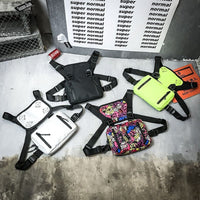 Chest Bag Fashion Double Rectangle Streetwear - Golonzo -                                                                             