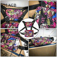 Chest Bag Fashion Double Rectangle Streetwear - Golonzo -                                                                             