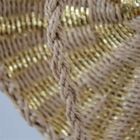 Chic Handmade Paper Rattan Woven Round Handbag - Golonzo -                                                                             
