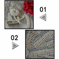 Chic Handmade Paper Rattan Woven Round Handbag - Golonzo -                                                                             