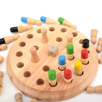 Children Color Memory Stick Wooden Chess Board Game - Golonzo -                                                                             