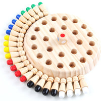Children Color Memory Stick Wooden Chess Board Game - Golonzo -                                                                             