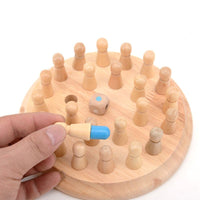Children Color Memory Stick Wooden Chess Board Game - Golonzo -                                                                             
