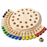 Children Color Memory Stick Wooden Chess Board Game - Golonzo -                                                                             