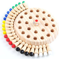 Children Color Memory Stick Wooden Chess Board Game - Golonzo -                                                                             