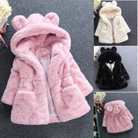 Children's Girls Winter Coats Faux Fur Coat - Golonzo -                                                                             
