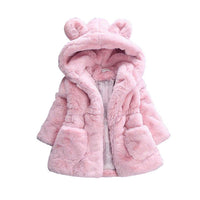 Children's Girls Winter Coats Faux Fur Coat - Golonzo -                                                                             