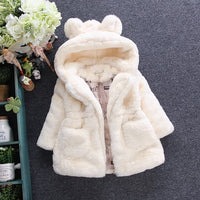 Children's Girls Winter Coats Faux Fur Coat - Golonzo -                                                                             