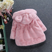 Children's Girls Winter Coats Faux Fur Coat - Golonzo -                                                                             