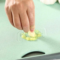 Chopping Board With Grinding Garlic Tool - Golonzo -                                                                             