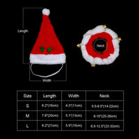 Christmas Hat Scarf Set Accessories for Pet - Golonzo -                                                                             