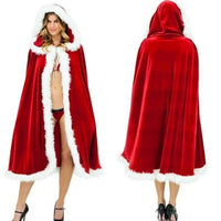 Christmas Santa Cape Large Red Hooded Cloak - Golonzo -                                                                             