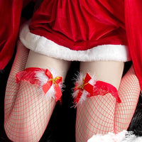 Christmas Santa Claus Cosplay Costume Red Tights - Golonzo -                                                                             