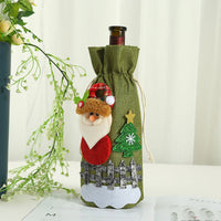 Christmas red wine bag - Xmas Decoration - Golonzo -                                                                             