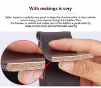 Classic Alloy Buckle Cowhide Genuine Leather Belt for Men - 3 Buckles Style - Golonzo -                                                                             