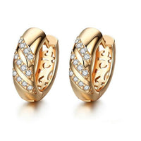 Classic Design Gold Color Wedding Hoop Jewelry Earrings for Women - Golonzo -                                                                             
